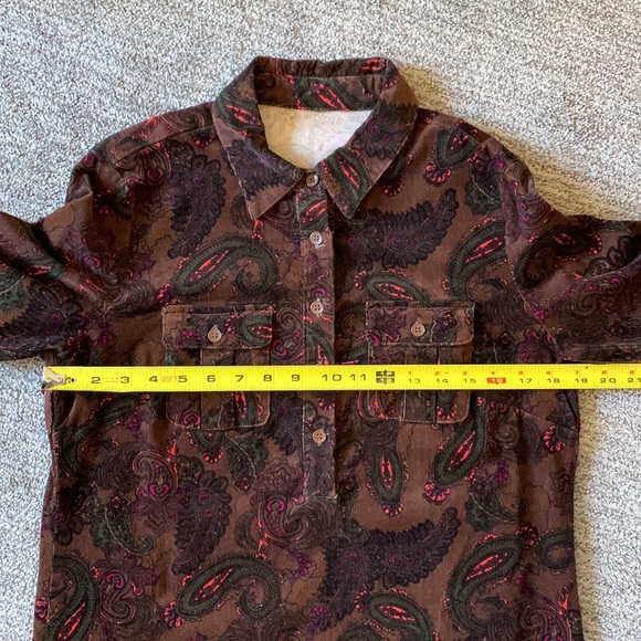 Vintage Long Sleeve Corduroy Paisley Dress - Picture 8 of 8